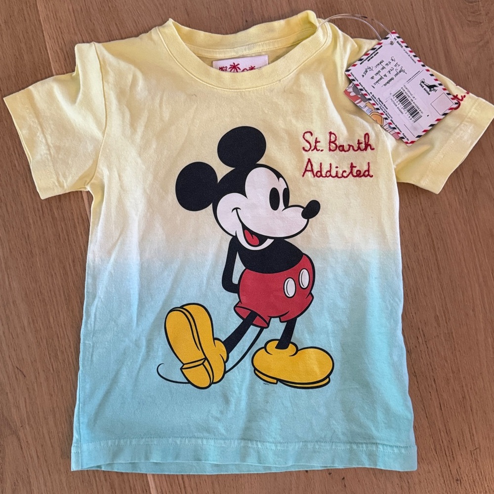 MC2 Saint Barth Yellow T-Shirt with Black Graphic